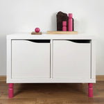 cabinet with pink legs