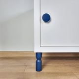 Dark blue leg and knob for IKEA Kallax cabinet