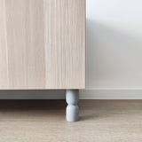 Gray cabinet leg