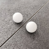 Modern white knobs