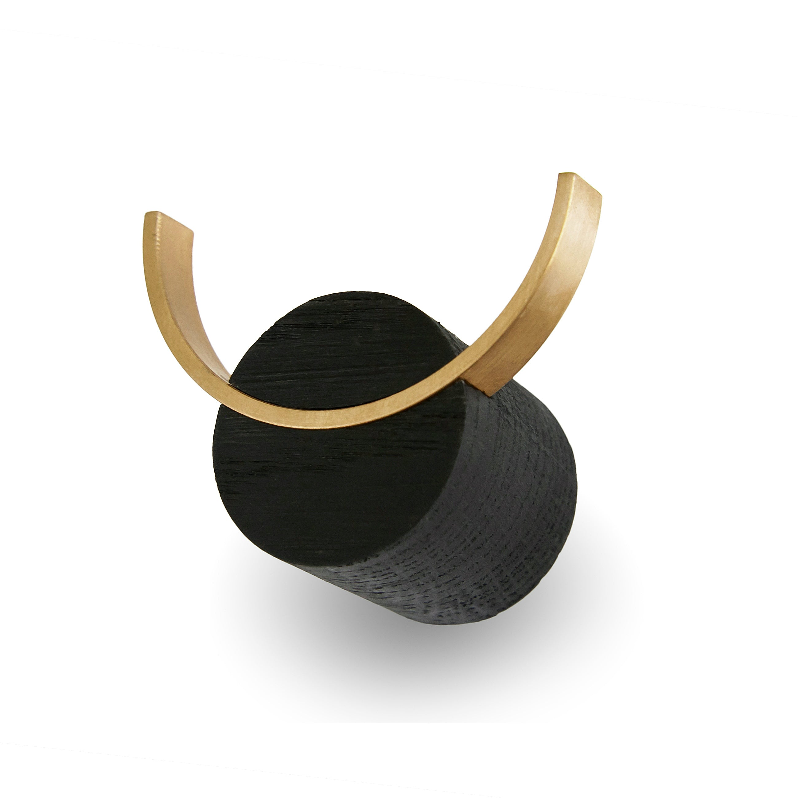 Wall hook DEER  brass, black, 4 cm – NAMII