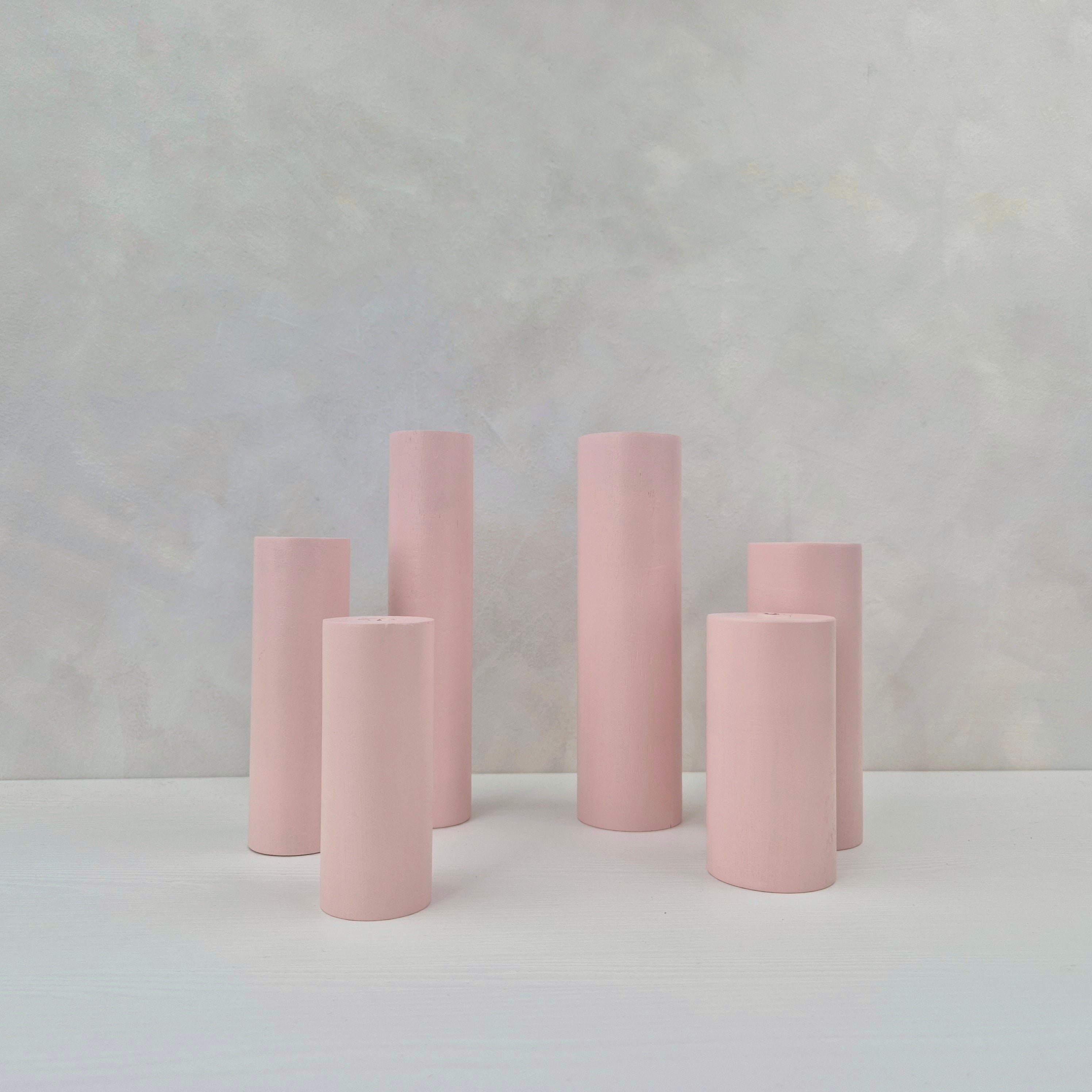 pastel pink furniture legs