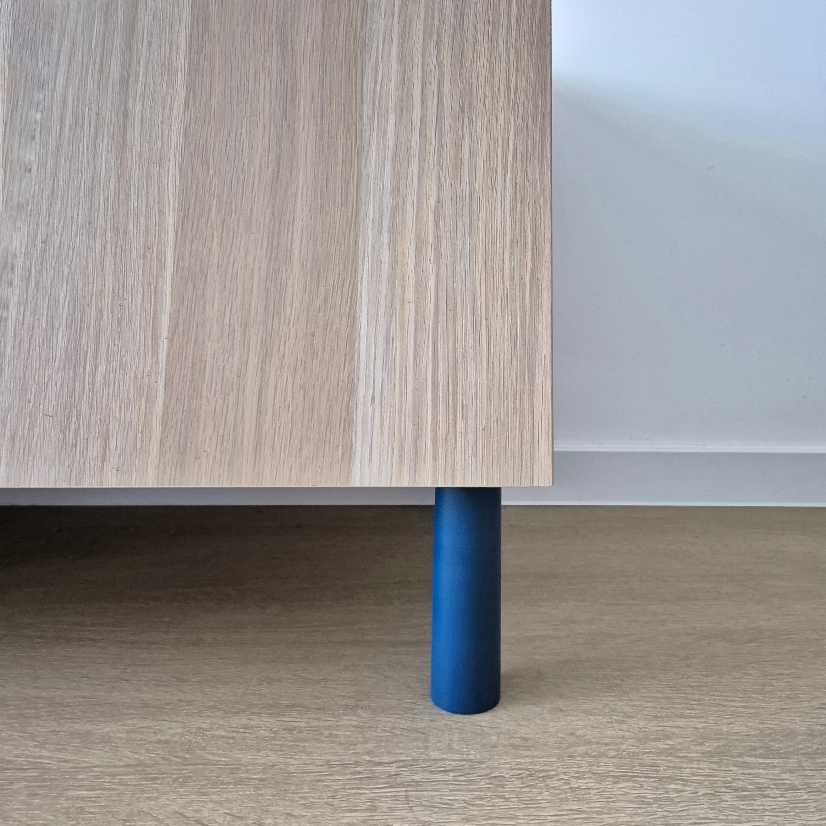 navy blue cabinet leg