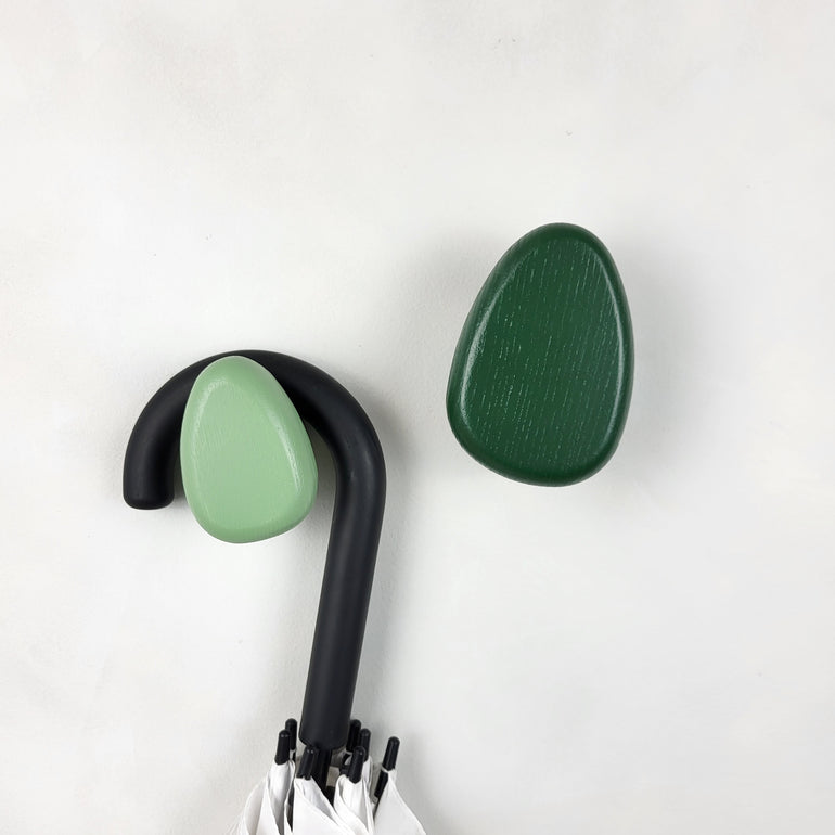 Sage green wall hooks