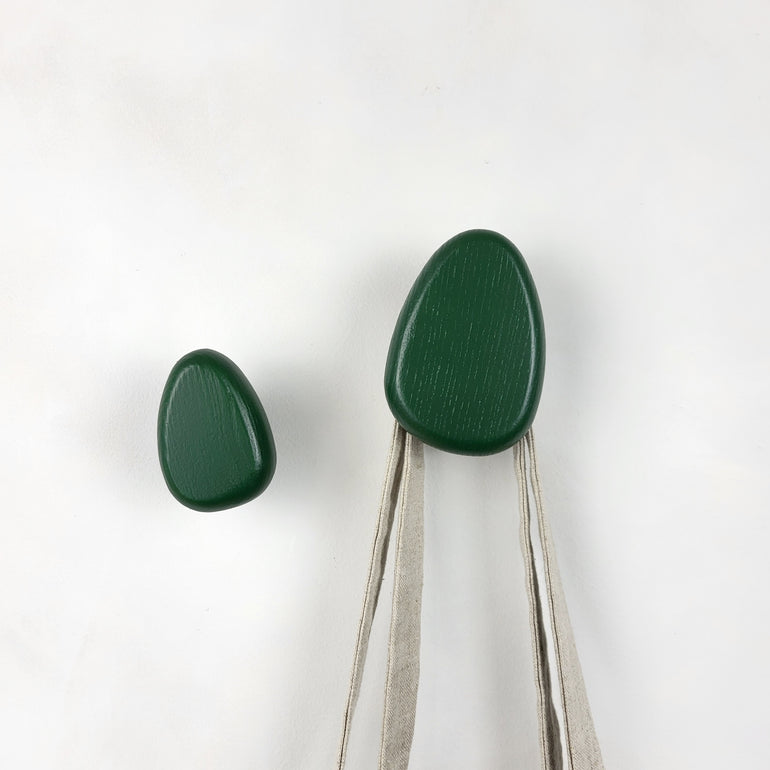 Green wall hooks for bags