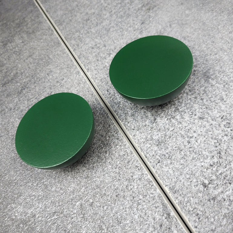 Modern dark green knobs