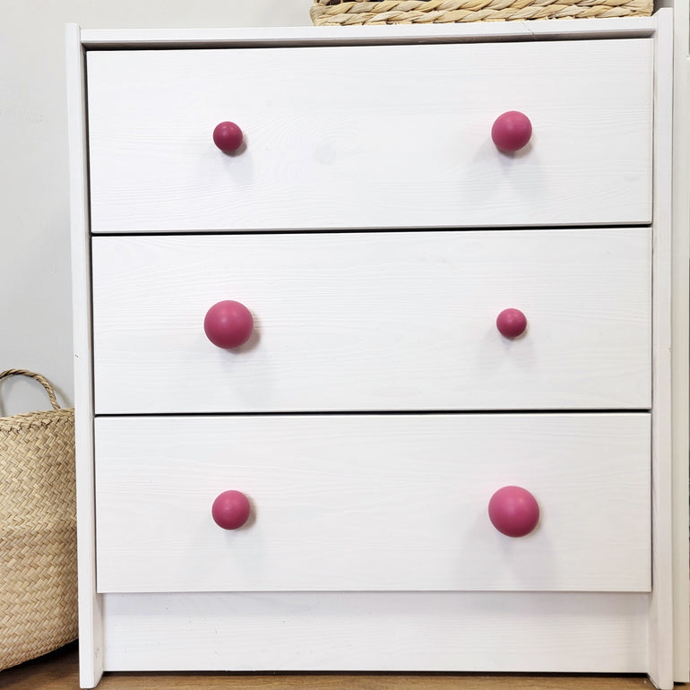 Pink knobs for drawers