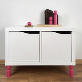 cabinet with pink legs