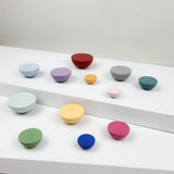 Wooden flat round knob BALANCE