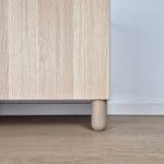 Wooden furniture with Ball furniture leg in beige color, designed for kids' room furniture upgrades.
