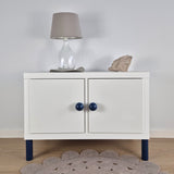 Round dark blue knob BALANCE