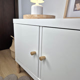 Ikea cabinet with oak wood cabinet knob