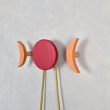 Wall hook MOON | red