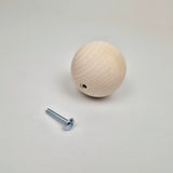 Wooden round knob BALANCE