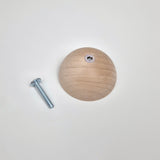 Wooden flat round knob BALANCE