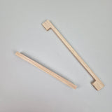 Thin long wooden handle