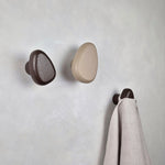 Brown wall hooks for bathroom