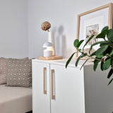 IKEA cabinet with long wooden handles