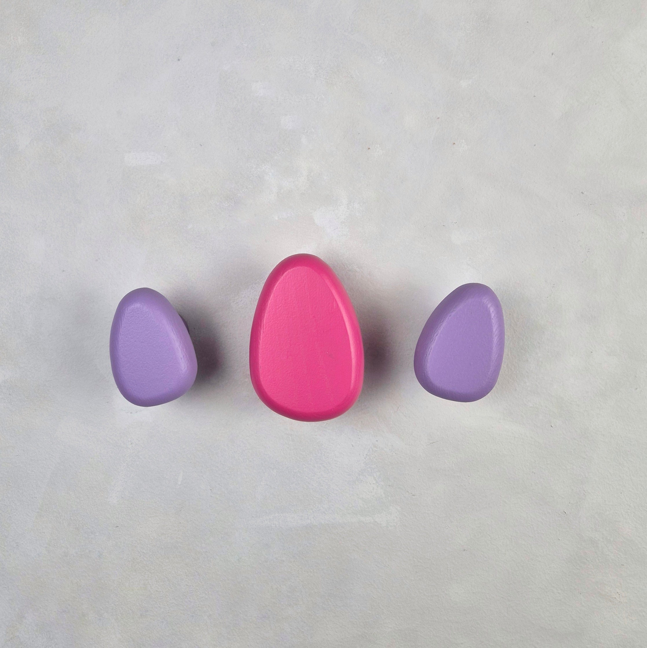 Pink, purple wall hooks DROP