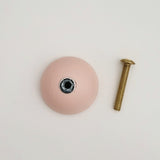 Flat round knob BALANCE | light pink