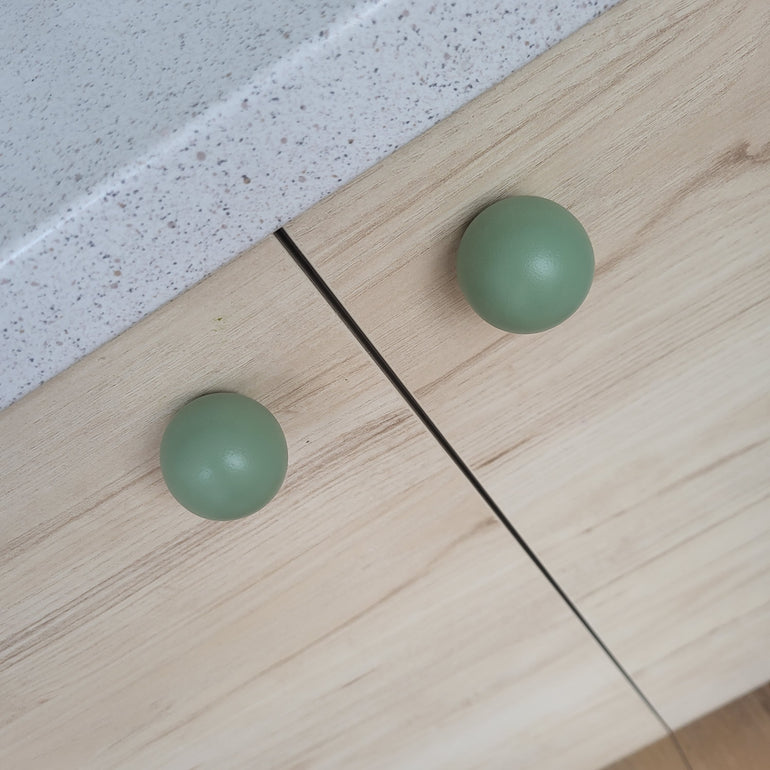 Sage green knobs