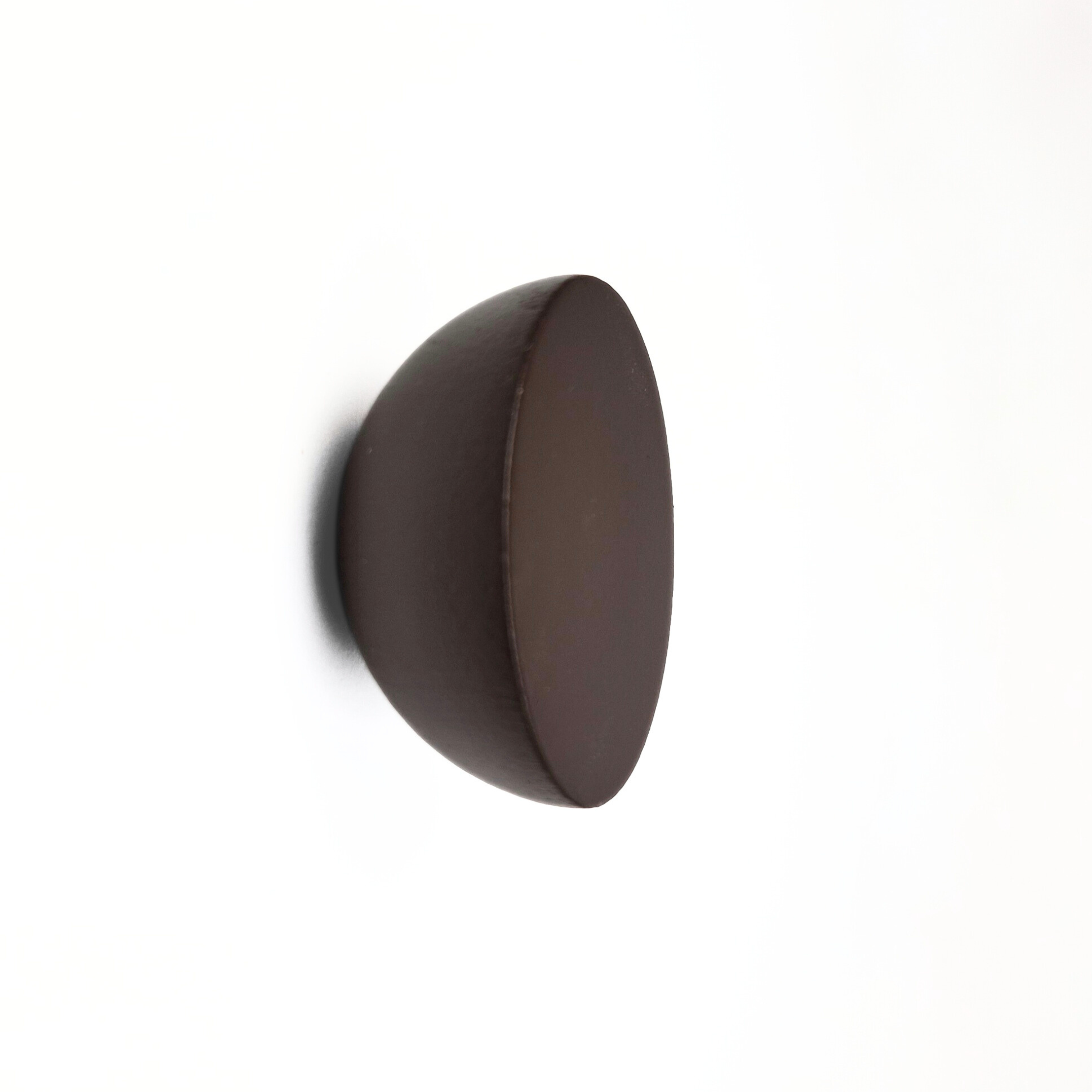 Brown flat round knob