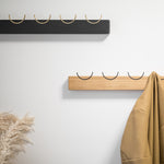 Black and wooden wall coat racks DEER