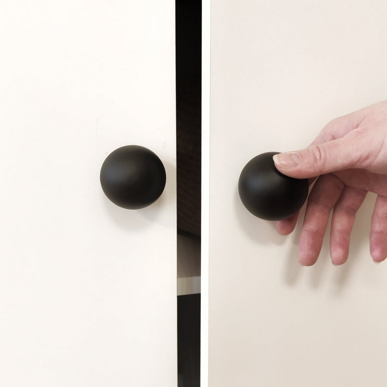 Black knobs for wardrobe doors