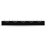 Black wall coat rack with stainless steel details