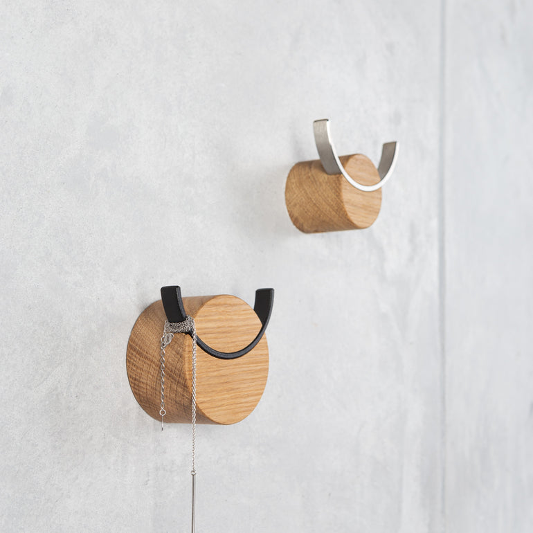 Double wooden wall hooks 