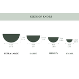 Sizes of round knobs