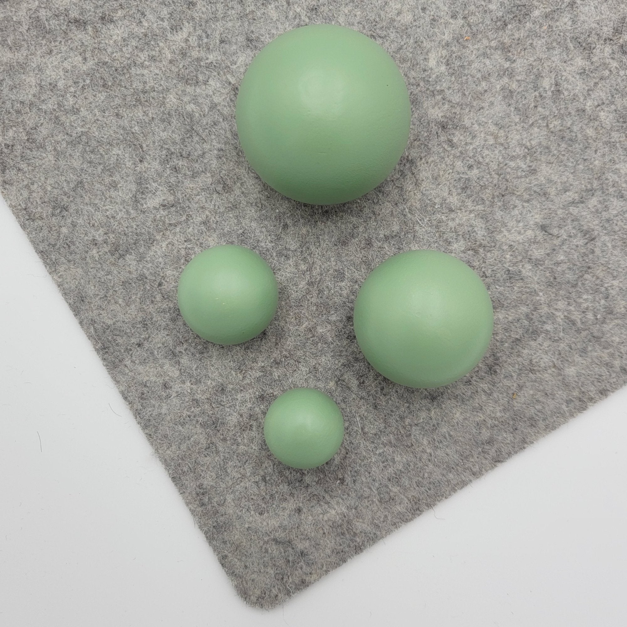 Modern green knobs