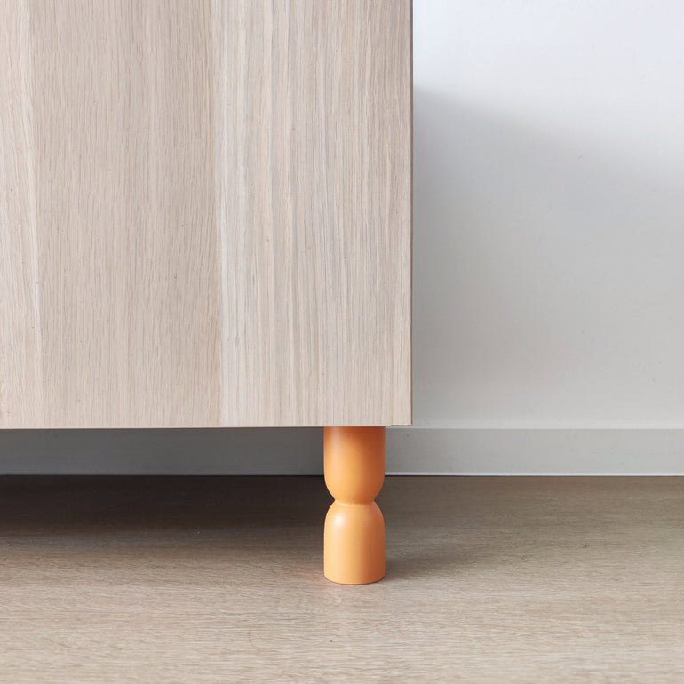 Orange leg for IKEA cabinet