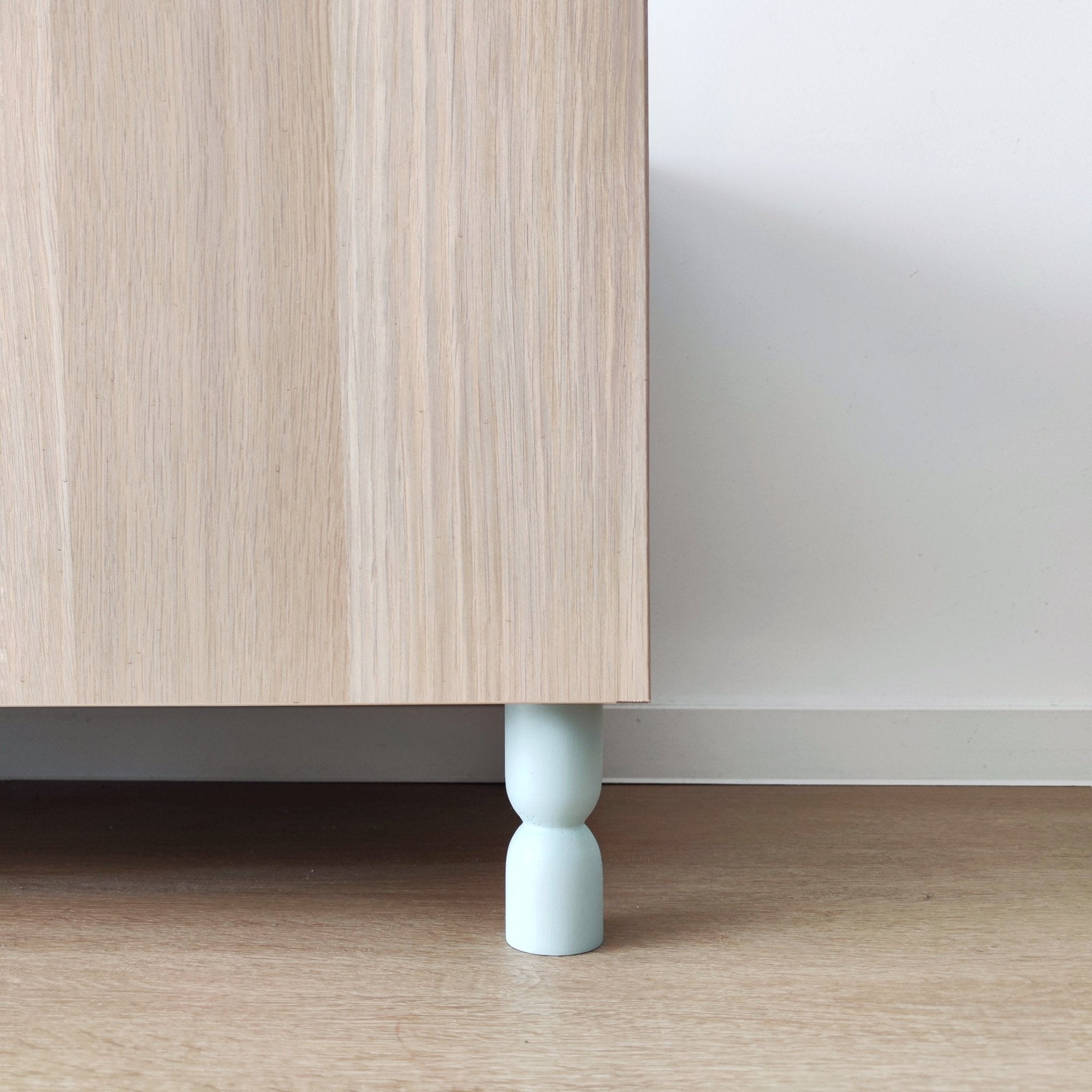 Pastel mint cabinet leg