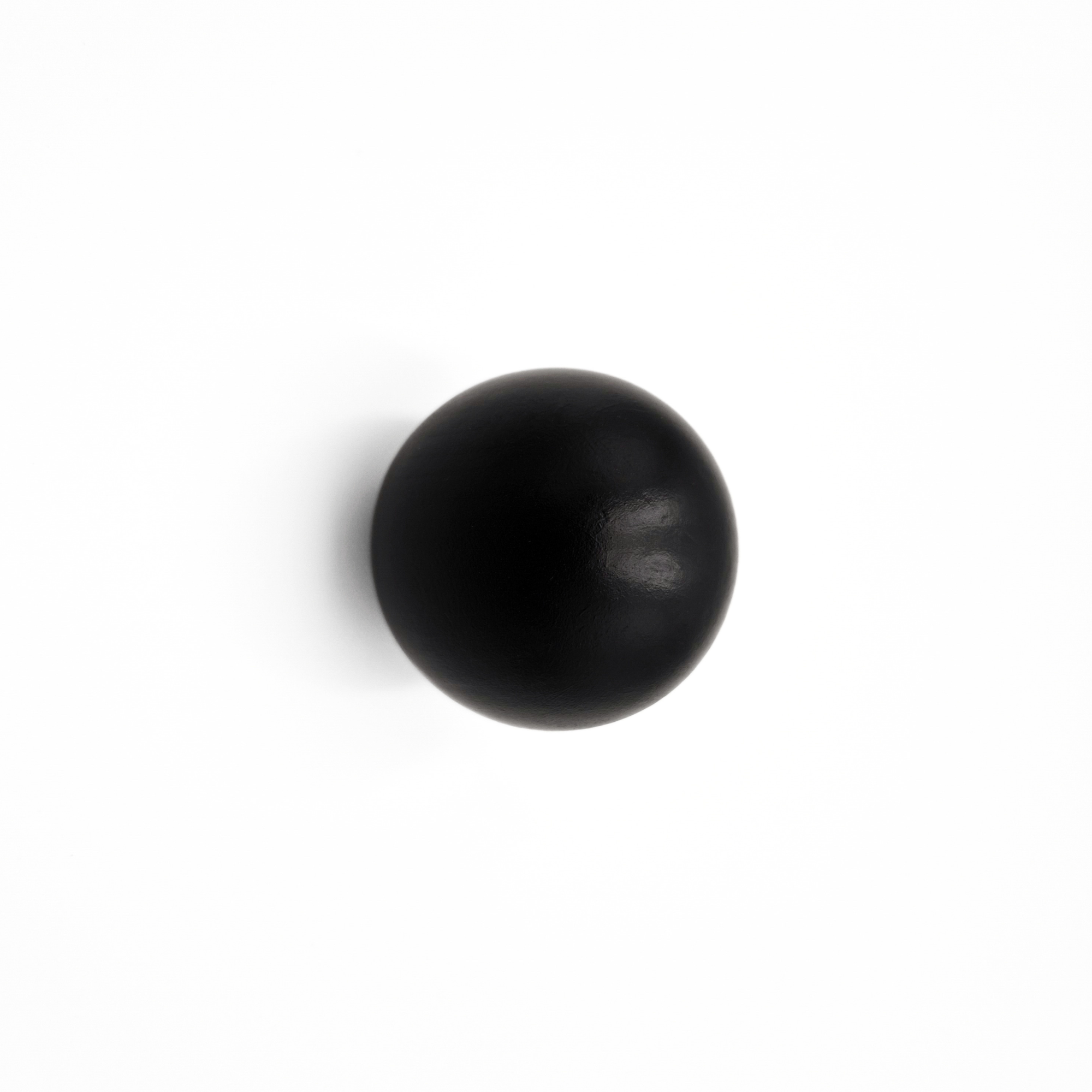 Round black knob