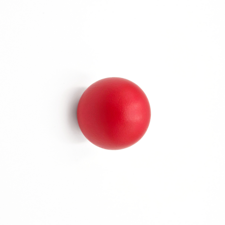 Round red knob