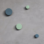 Cement blue and green wall hooks