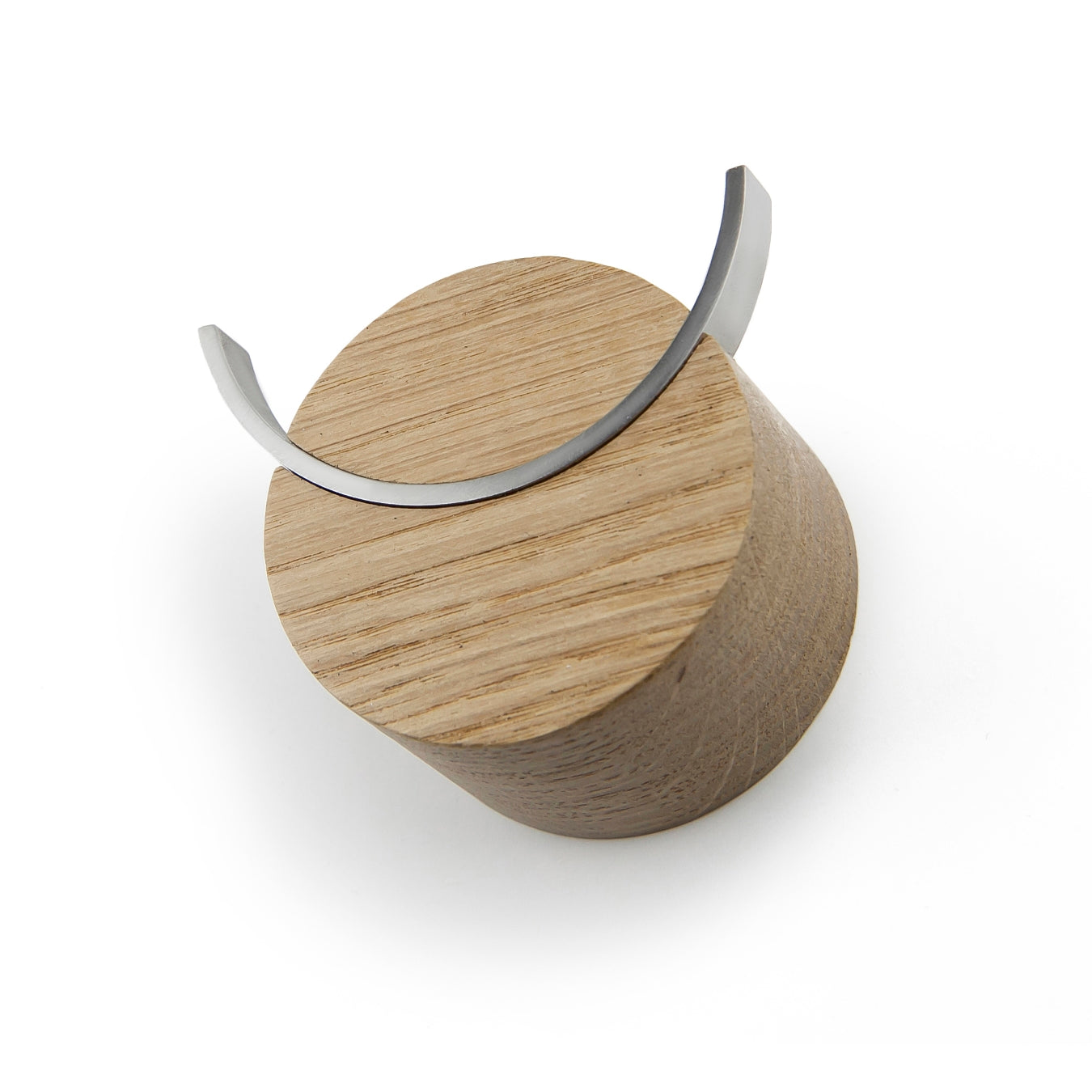 Wall hook from wood and stainless steel
