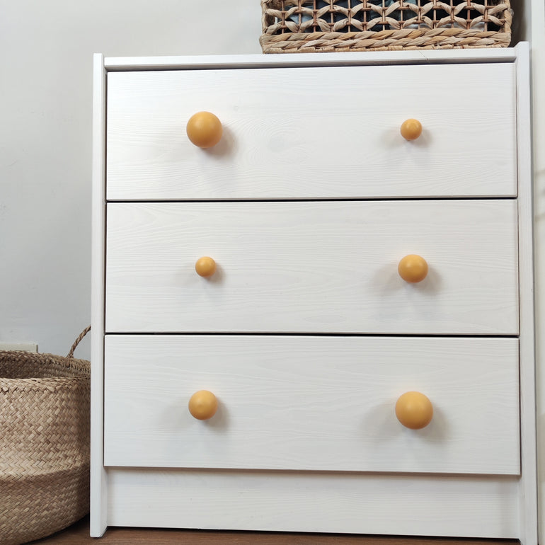 Yellow knobs for drawers