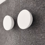 Round white knobs for furniture