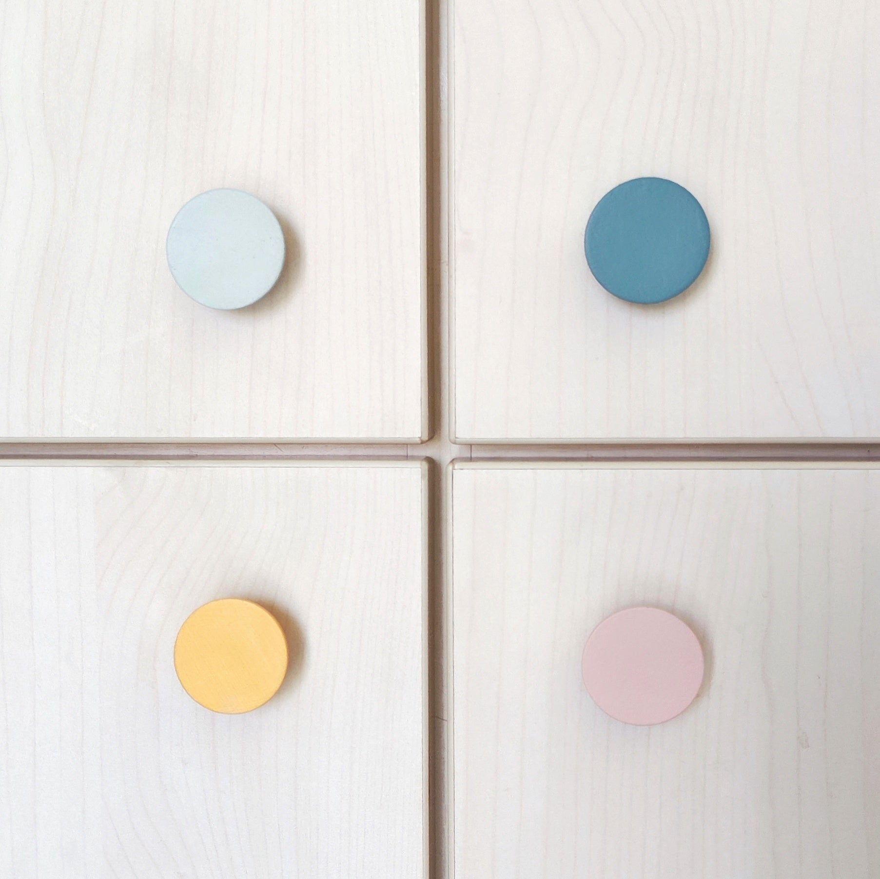 Pastel knobs for nursery furniture