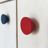 Blue and red knobs