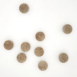 Birch wood round knobs