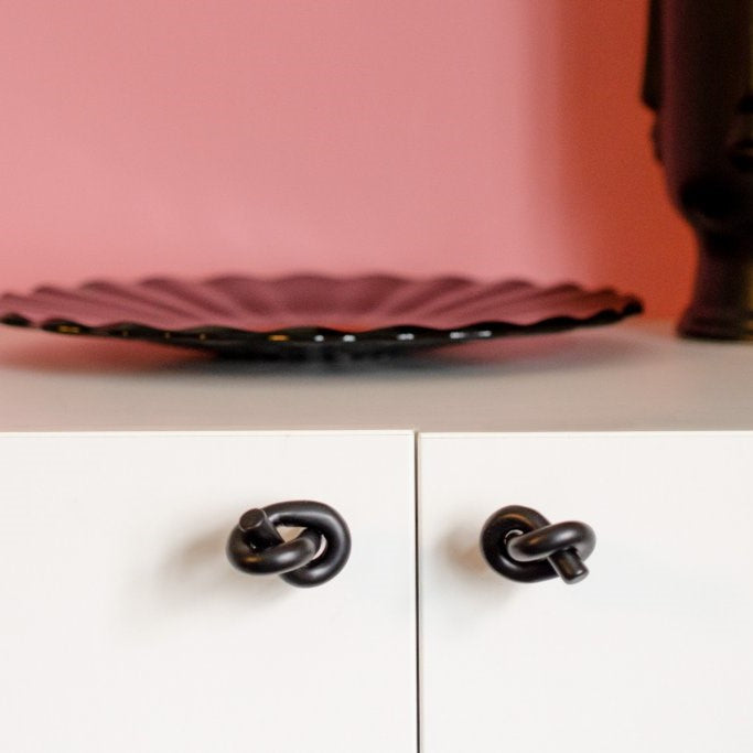 Black cabinet knob KNOT