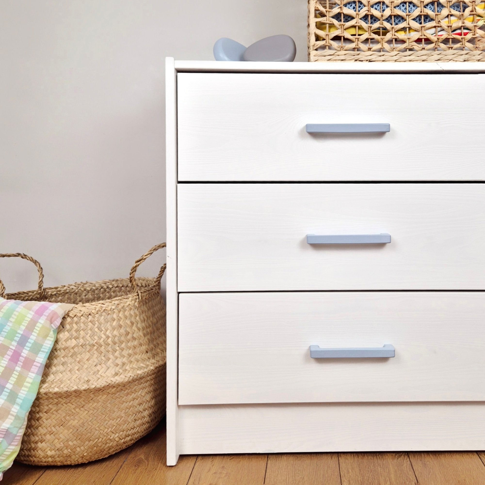 light blue handles for boys room