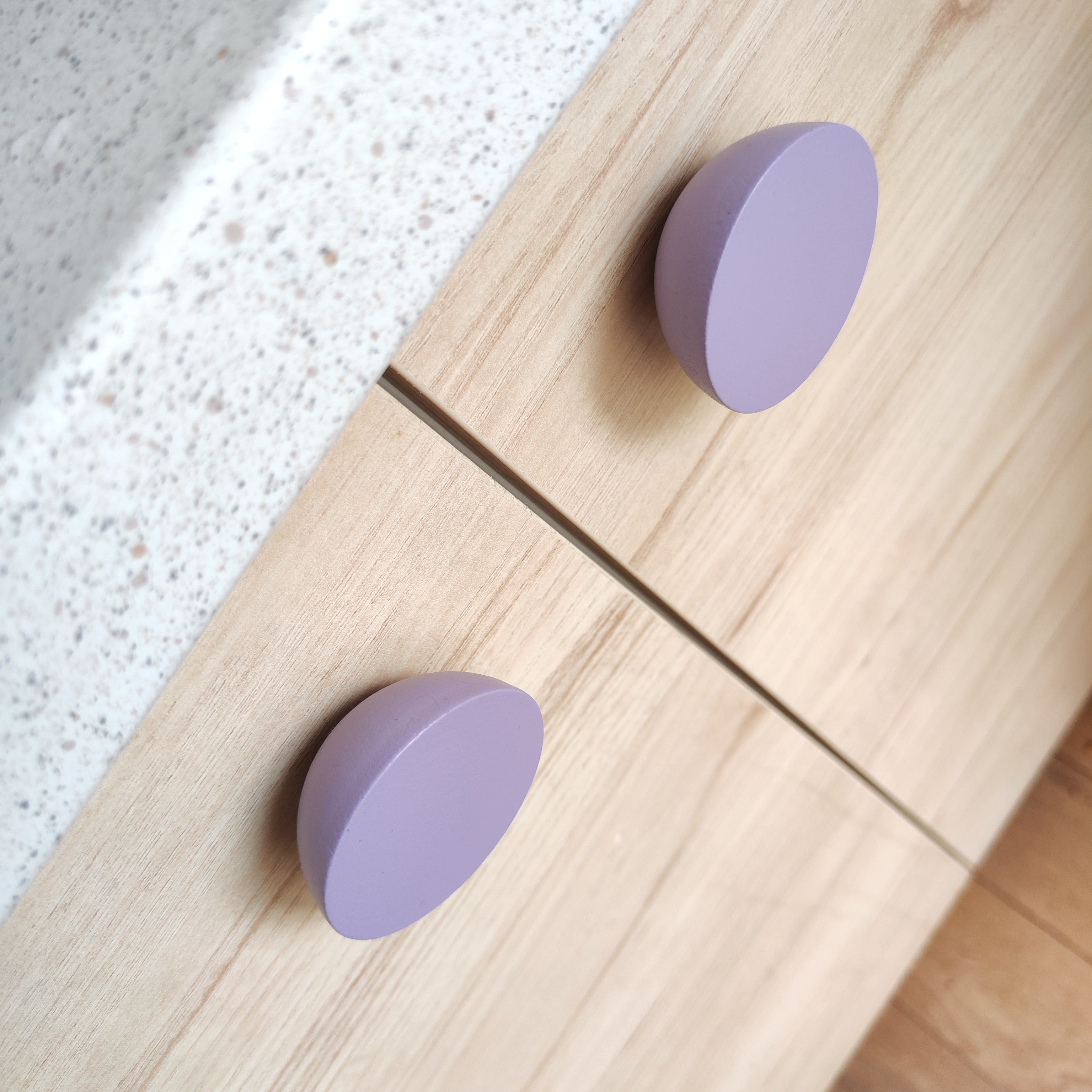 Round purple knobs