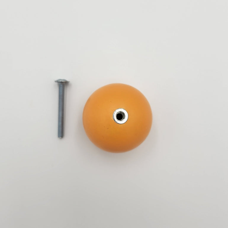 orange knob with mounting screw