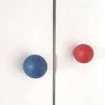 Blue and red knobs for IKEA wardrobes