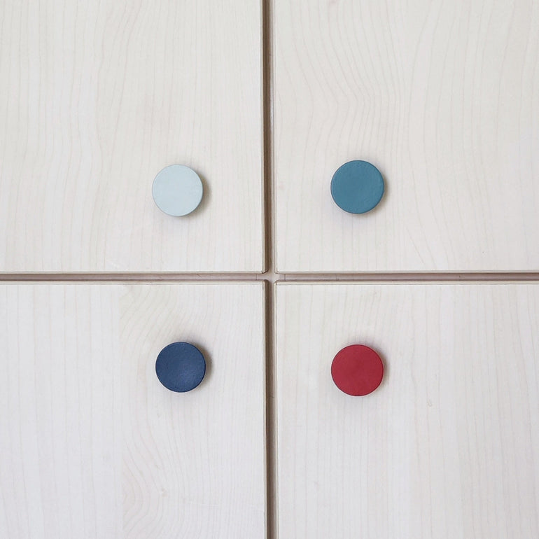 Multi-color knobs for furniture doors