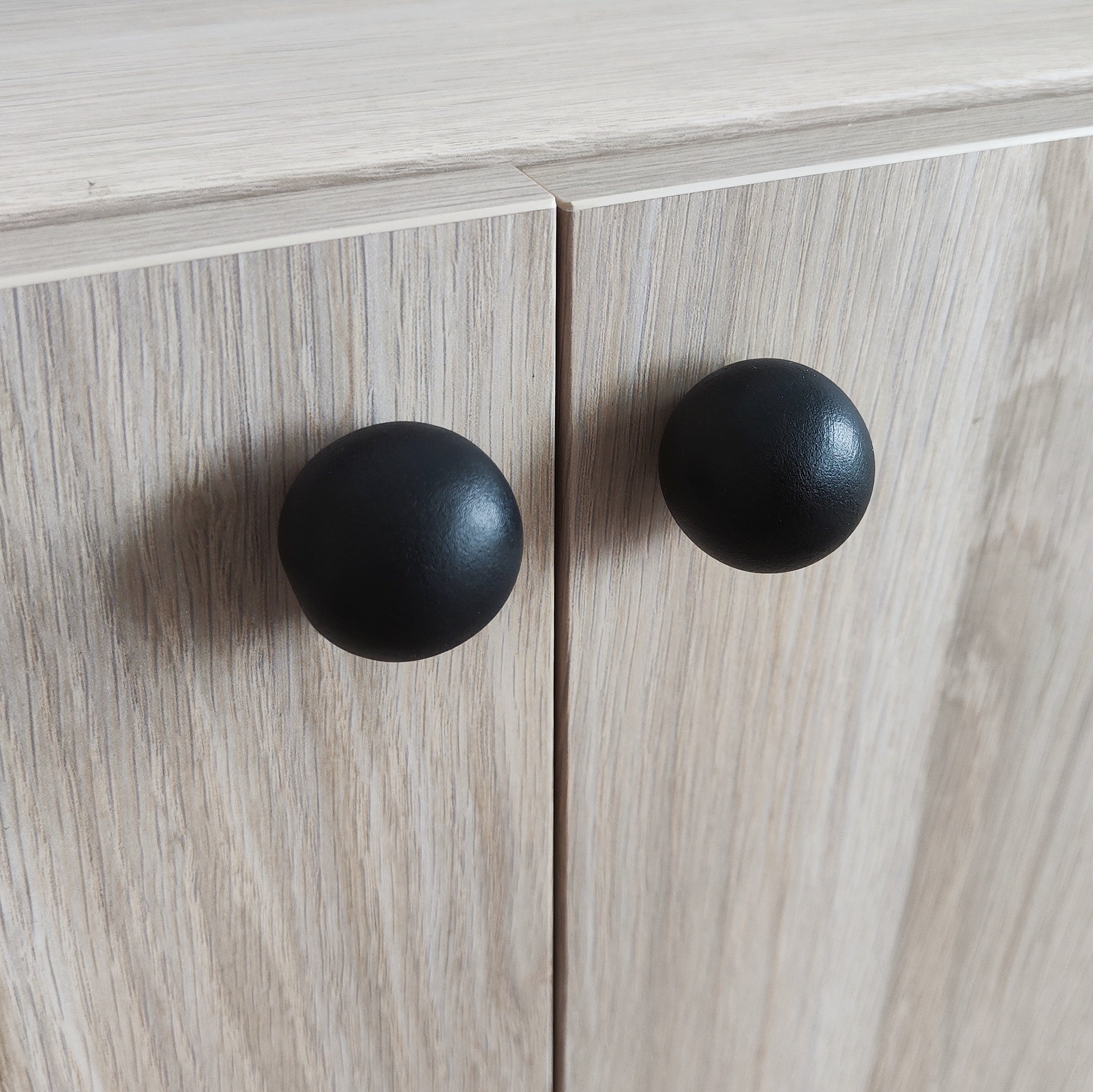 Modern black knobs for IKEA drawers